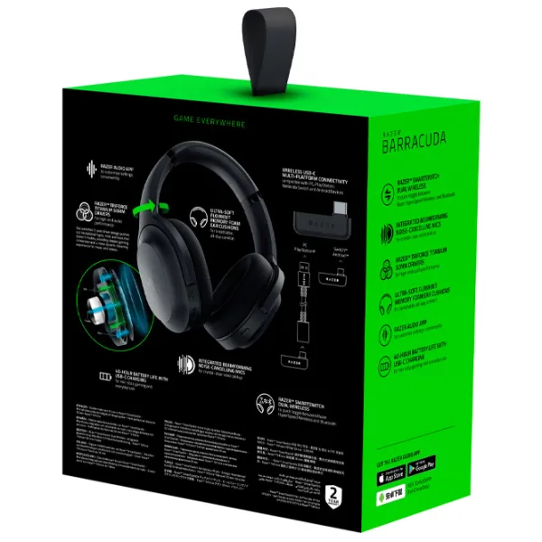 Căști Razer Barracuda Black Fără fir/ Gaming photo 7