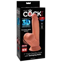 Dildo King Cock Triple Density (21.5 cm) Beige photo 5