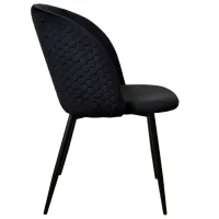 Scaun de bucătărie DecoPrim Spectre Catifea/ Black Black photo 3