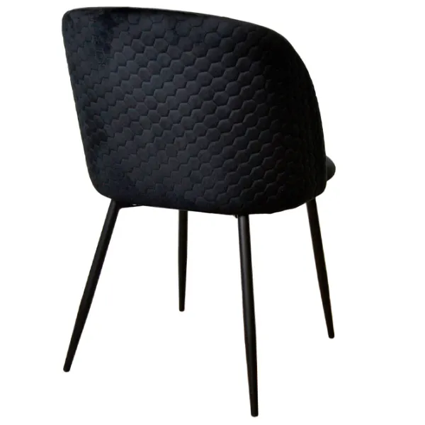 Scaun de bucătărie DecoPrim Spectre Catifea/ Black Black photo 4 Scaun de bucătărie DecoPrim Spectre Catifea/ Black Black photo 4