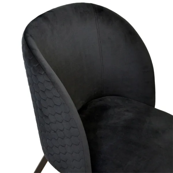 Scaun de bucătărie DecoPrim Spectre Catifea/ Black Black photo 5 Scaun de bucătărie DecoPrim Spectre Catifea/ Black Black photo 5