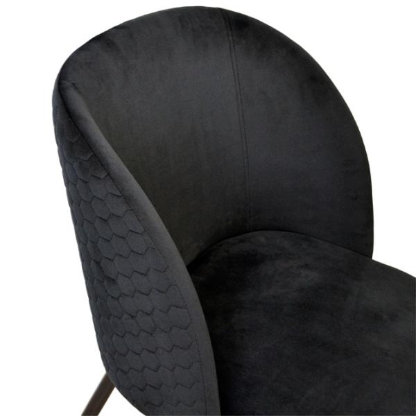 Scaun de bucătărie DecoPrim Spectre Catifea/ Black Black photo 5 Scaun de bucătărie DecoPrim Spectre Catifea/ Black Black photo 5