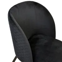 Scaun de bucătărie DecoPrim Spectre Catifea/ Black Black photo 5