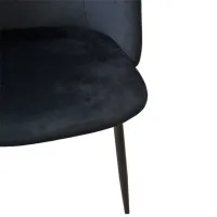 Scaun de bucătărie DecoPrim Spectre Catifea/ Black Black photo 6