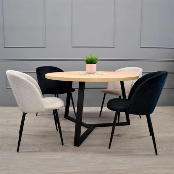 Scaun de bucătărie DecoPrim Spectre Catifea/ Black Black photo 7 Scaun de bucătărie DecoPrim Spectre Catifea/ Black Black photo 7