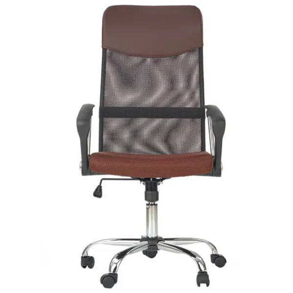 Fotoliu de birou Halmar Vire Plasă acrilică, piele artificială/ Brown photo 2 Fotoliu de birou Halmar Vire Plasă acrilică, piele artificială/ Brown photo 2