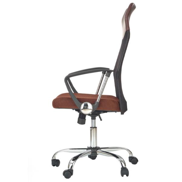 Fotoliu de birou Halmar Vire Plasă acrilică, piele artificială/ Brown photo 3 Fotoliu de birou Halmar Vire Plasă acrilică, piele artificială/ Brown photo 3
