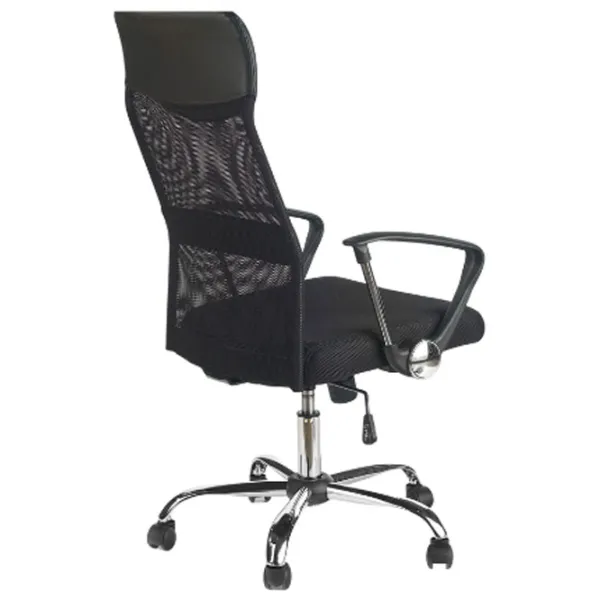 Fotoliu de birou Halmar Vire Plasă acrilică, piele artificială/ Black photo 3