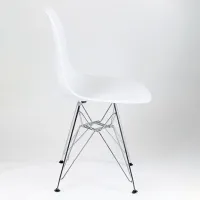Scaun de bucătărie AG Bravo Steel Plastic/ White photo 3