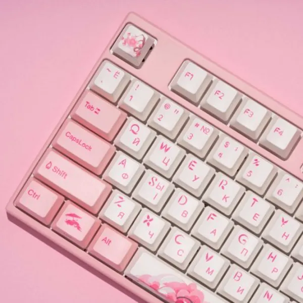 Tastatură Varmilo Sakura R2 Cherry MX Silent Red Fără fir + Cu fir/ Pink photo 27