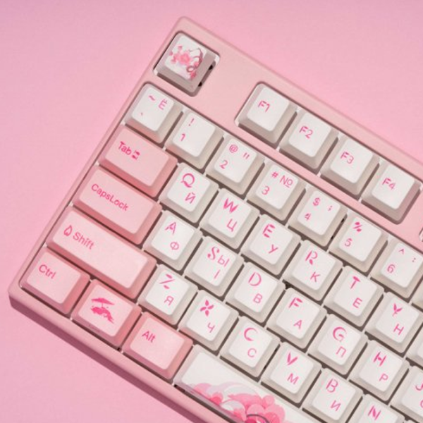 Tastatură Varmilo Sakura R2 Cherry MX Red Fără fir + Cu fir/ Pink photo 13