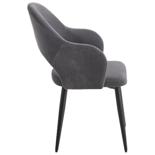 Scaun de bucătărie Halmar K364 Velur/ Gray Black photo 3