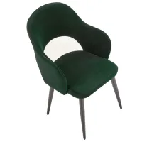 Scaun de bucătărie Halmar K364 Velur/ Green Black photo 3