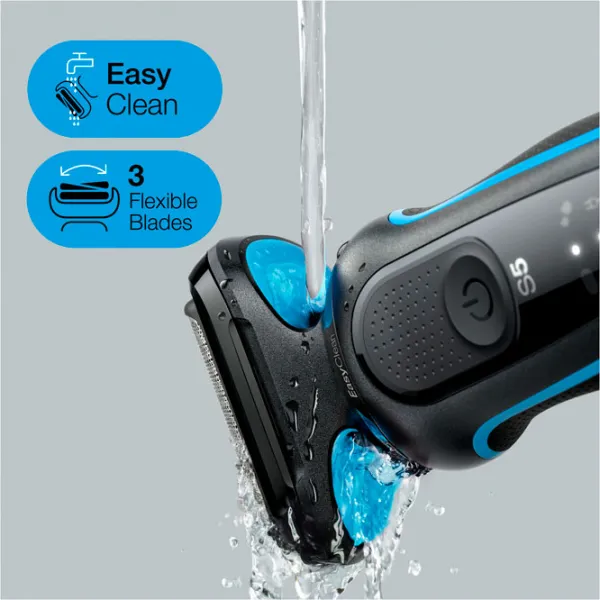Бритва электрическая Braun 51-B1000s Синий Черный  photo 6