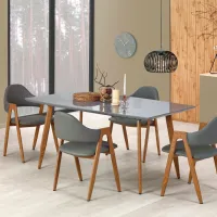 Scaun de bucătărie Halmar K344 ECO Piele/ Gray photo 4