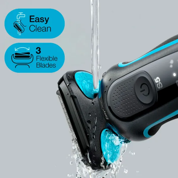 Aparat de ras electric Braun 51-M1200s Teal Blue  photo 6