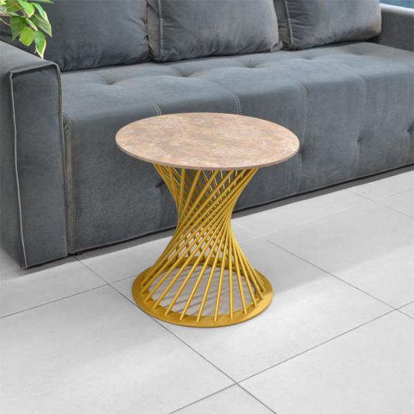 Masă de bucătărie DecoPrim Cleaf Inflorat PAL/ Gold photo 4 Masă de bucătărie DecoPrim Cleaf Inflorat PAL/ Gold photo 4