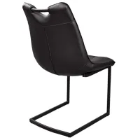 Scaun de bucătărie DecoPrim Confort Piele artificială/ Black photo 4