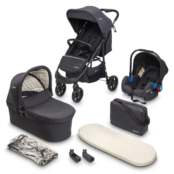 Cărucior pentru copil BabyGo Style 3 in 1 506-001/ Black photo 6