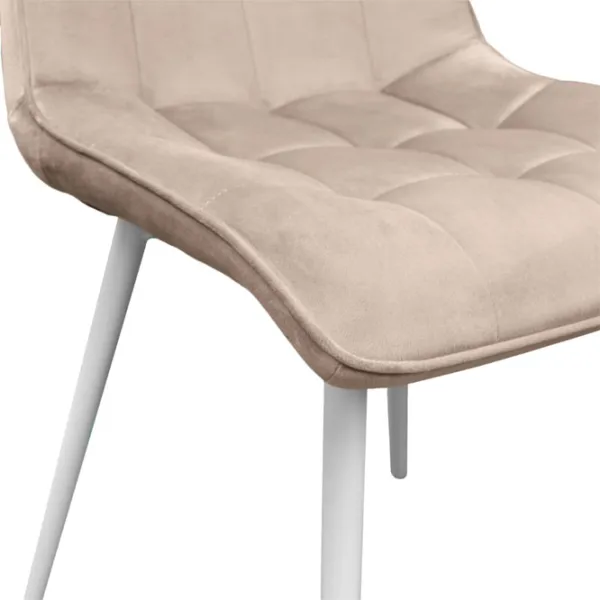 Scaun de bucătărie DecoPrim Capella Stofă/ Beige White photo 6