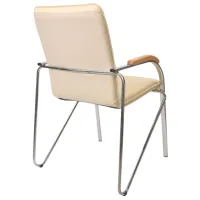 Офисный стул DecoPrim Samba Chrome V-18 Искусственная кожа/ Бежевый photo 4