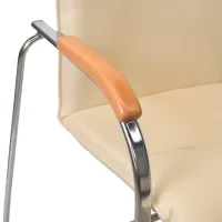 Офисный стул DecoPrim Samba Chrome V-18 Искусственная кожа/ Бежевый photo 5
