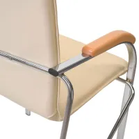 Офисный стул DecoPrim Samba Chrome V-18 Искусственная кожа/ Бежевый photo 7