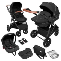 Cărucior pentru copil BabyGo Halime Air 503-001/ Black photo 6