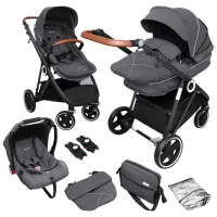 Детская коляска BabyGo Halime 504-001/ Серый photo 9
