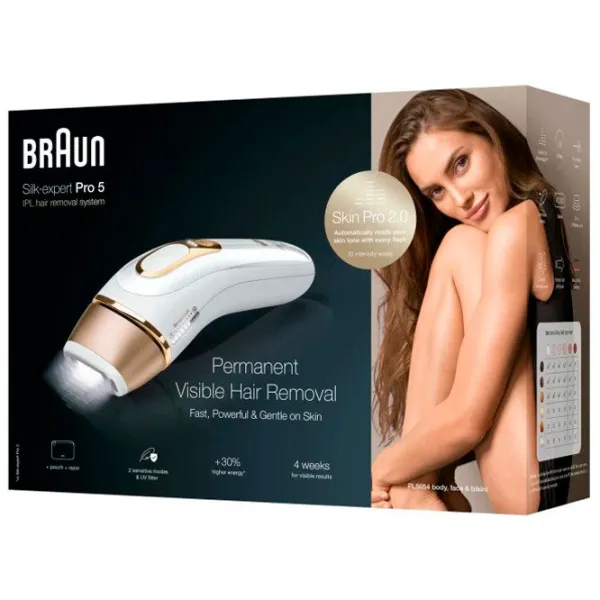 Эпилятор Braun PL5054 Silk-expert Pro 5 Сухая/ Влажная/ Золотой Белый photo 5