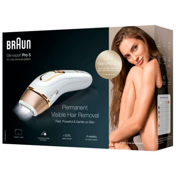 Эпилятор Braun PL5054 Silk-expert Pro 5 Сухая/ Влажная/ Золотой Белый photo 5