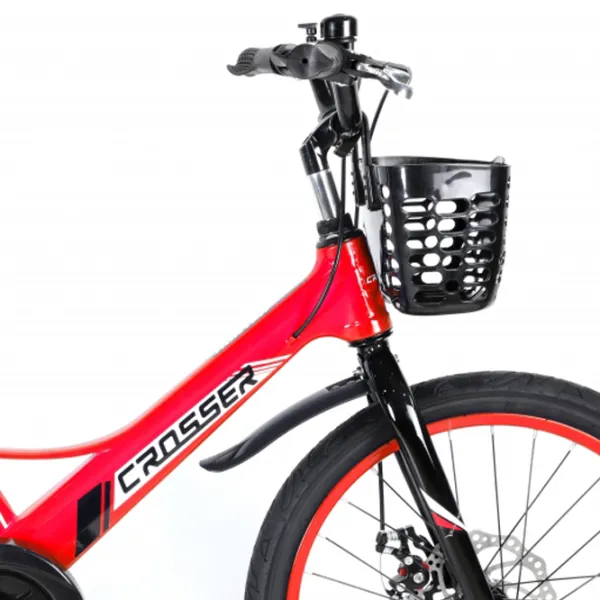 Bicicletă Crosser Hunter 20" Aliaj de magneziu/ Red Black photo 2 Bicicletă Crosser Hunter 20" Aliaj de magneziu/ Red Black photo 2