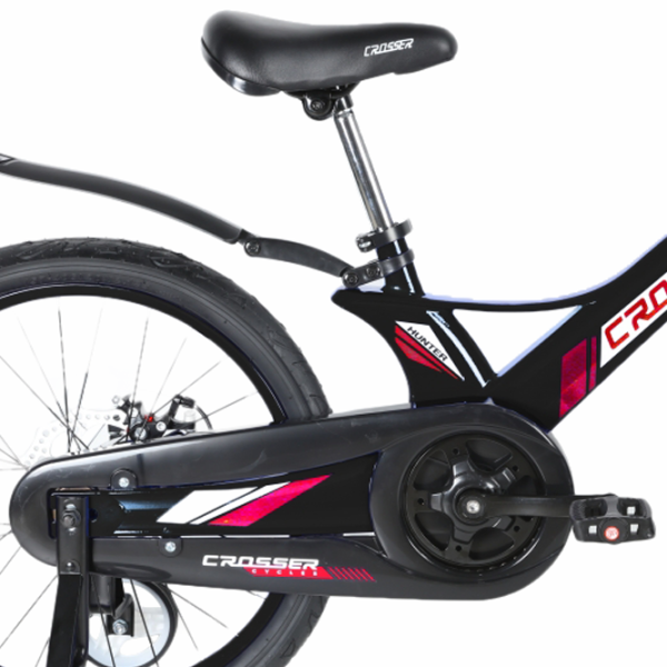Велосипед Crosser Hunter 20" Магниевый сплав/ Черный Красный photo 5