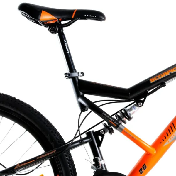 Bicicletă Azimut Scorpion 26" 19" Oțel/ Black Orange photo 5