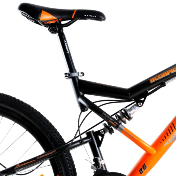 Bicicletă Azimut Scorpion 26" 19" Oțel/ Black Orange photo 5