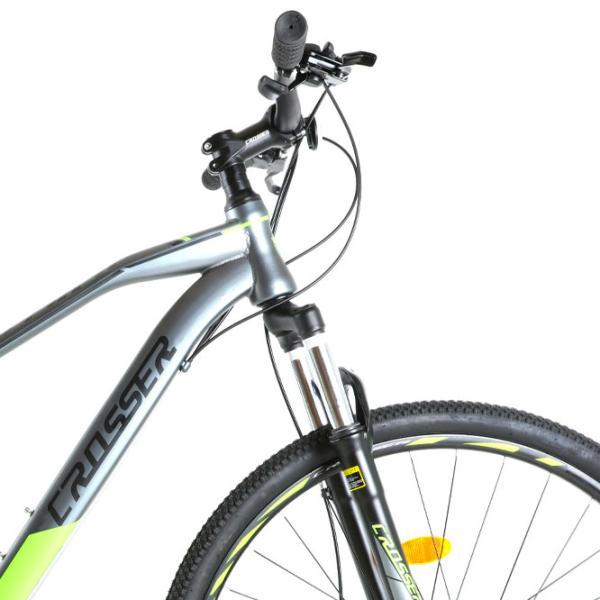 Bicicletă Crosser Gemini 27.5" 17" Oțel/ Gray Green photo 2