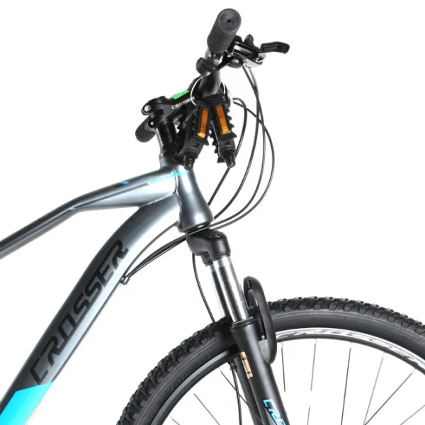 Bicicletă Crosser Gemini 27.5" 17" Oțel/ Gray Blue photo 2
