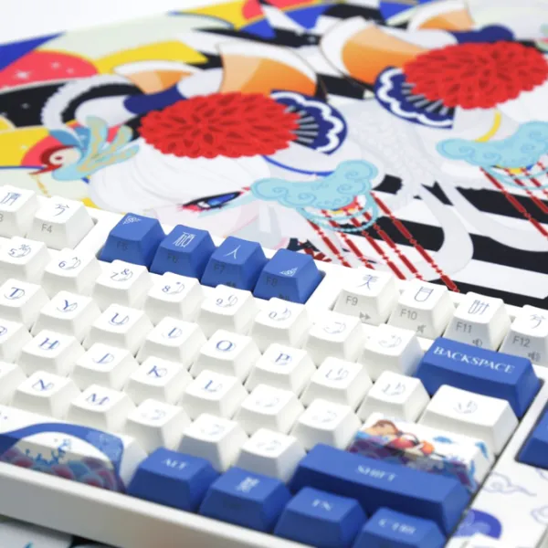 Covoraș pentru mouse Varmilo Lovebirds Blue Desk Mat XL Blue Multicolor photo 7