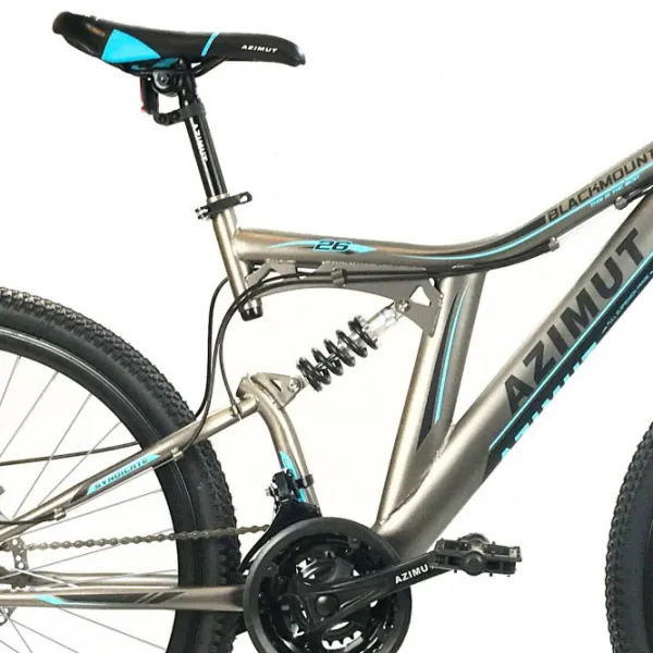 Bicicletă Azimut Blackmount 26" 19" Oțel/ Gray Blue photo 5 Bicicletă Azimut Blackmount 26" 19" Oțel/ Gray Blue photo 5