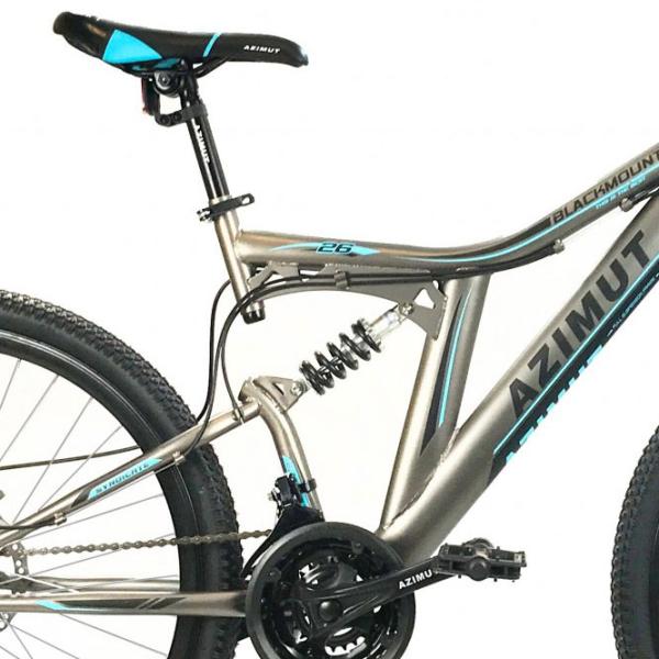 Bicicletă Azimut Blackmount 26" 19" Oțel/ Gray Blue photo 5 Bicicletă Azimut Blackmount 26" 19" Oțel/ Gray Blue photo 5