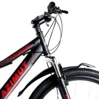 Bicicletă Azimut Blackmount 26" 19" Oțel/ Black Red photo 2