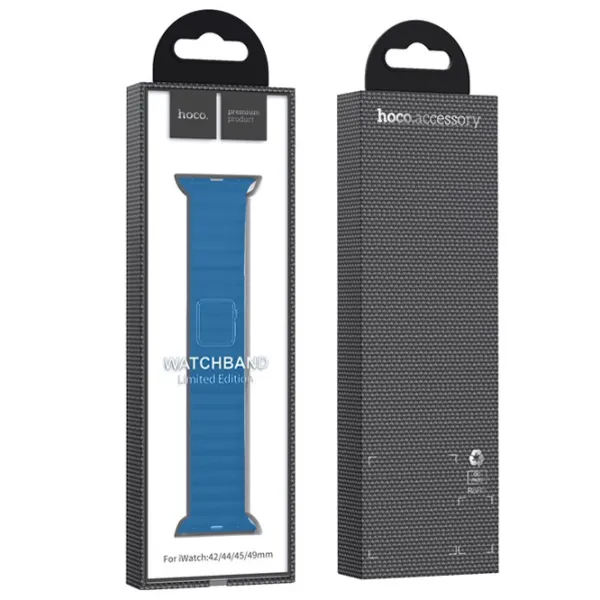 Ремешок Apple Watch WA07 Flexible series magnetic strap Силикон/
42, 44, 45, 49 мм / Синий Midnight photo 2 Ремешок Apple Watch WA07 Flexible series magnetic strap Силикон/
42, 44, 45, 49 мм / Синий Midnight photo 2