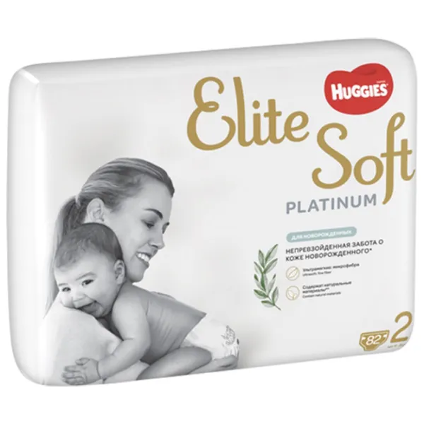 Подгузники для детей Huggies Elite Soft Platinum Mega 2 2 4 - 8 кг/ 82 шт. photo 2