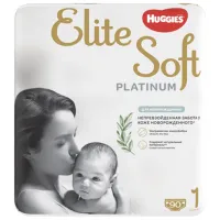 Подгузники для детей Huggies Elite Soft Platinum Mega 1 1 0 - 5 кг/ 90 шт. photo 2