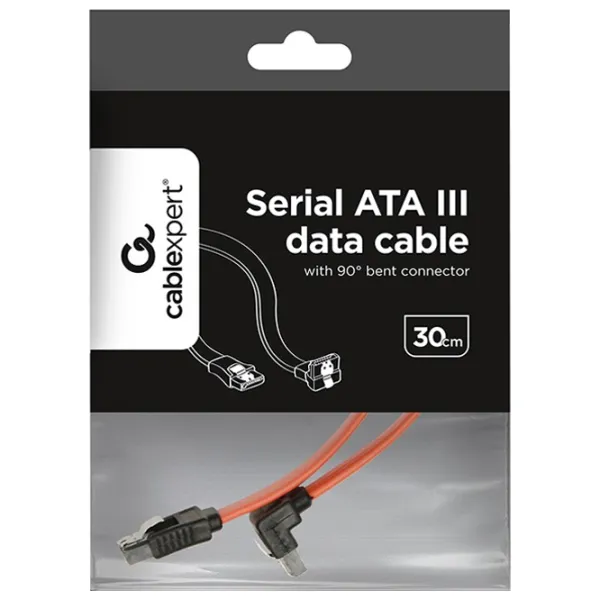 Кабель данных Cablexpert SATA III + SATA III 0.3 м/ Красный photo 4