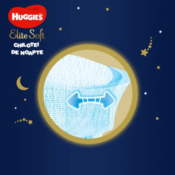 Подгузники для детей Huggies Elite Soft Overnights Pants Small 4 4 9 - 14 кг/ 19 шт. photo 5