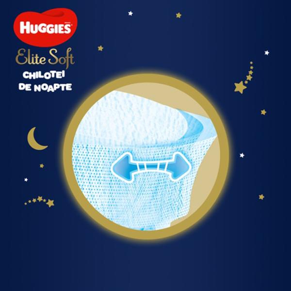 Подгузники для детей Huggies Elite Soft Overnights Pants Small 4 4 9 - 14 кг/ 19 шт. photo 5