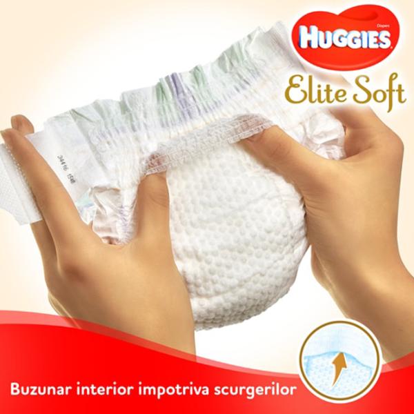 Scutece pentru copii Huggies Elite Soft Jumbo 1 1 3 - 5 kg/ 50 buc. photo 3