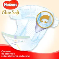 Подгузники для детей Huggies Elite Soft Jumbo 1 1 3 - 5 кг/ 50 шт. photo 4