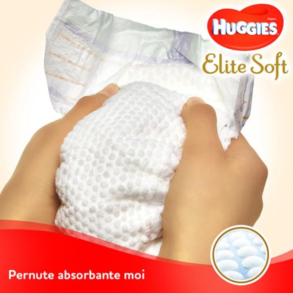Scutece pentru copii Huggies Elite Soft Jumbo 1 1 3 - 5 kg/ 50 buc. photo 5